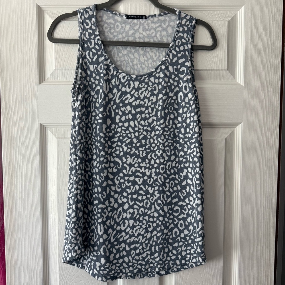 Gray Leopard Print Tank Top - Picture 2 of 5